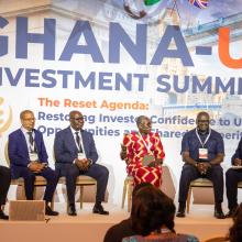 Agri-Impact CEO advocating for investment-driven agribusiness at the Ghana–UK Investment Summit 2026.